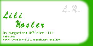 lili mosler business card